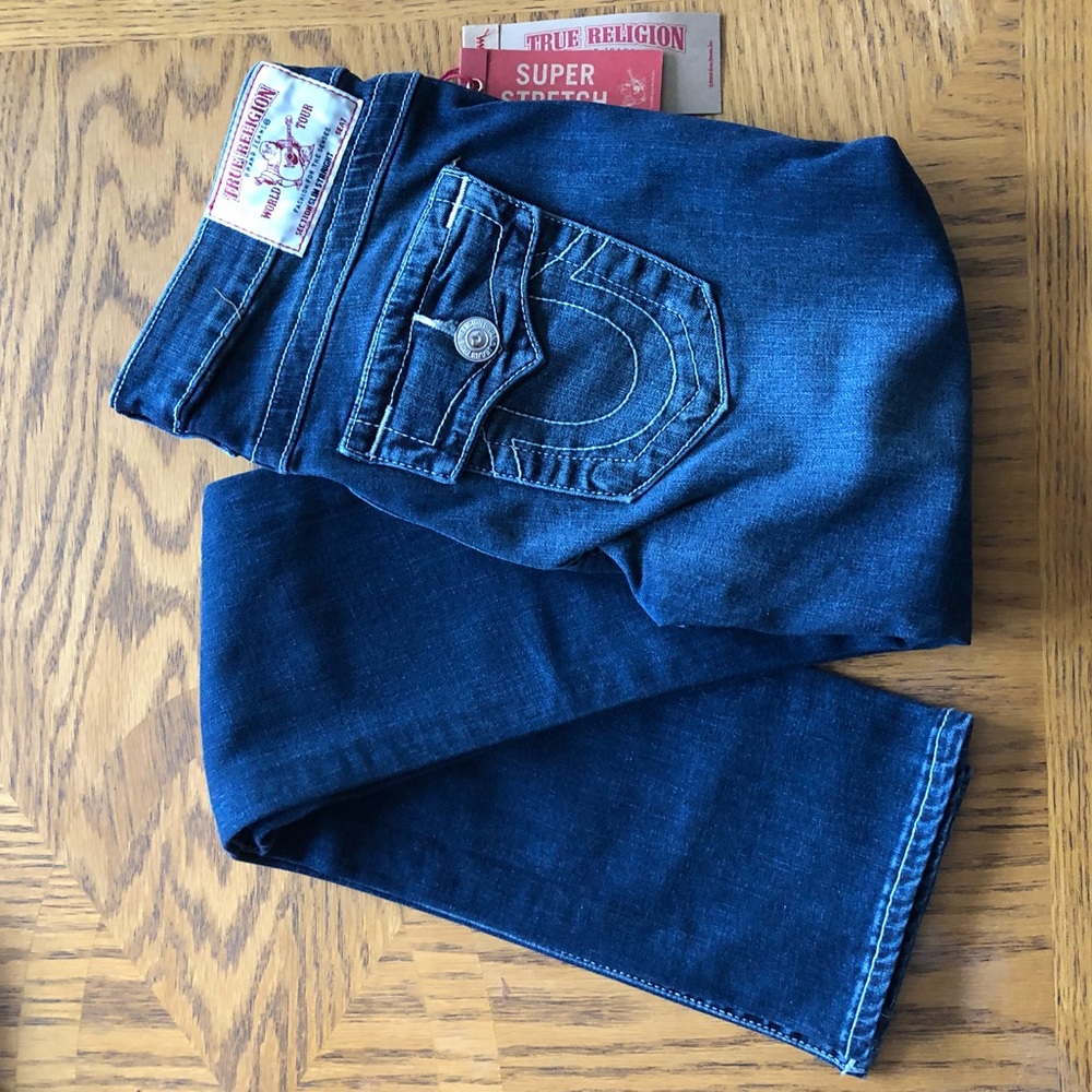 NWT True Religion Slim Straight Jeans 23